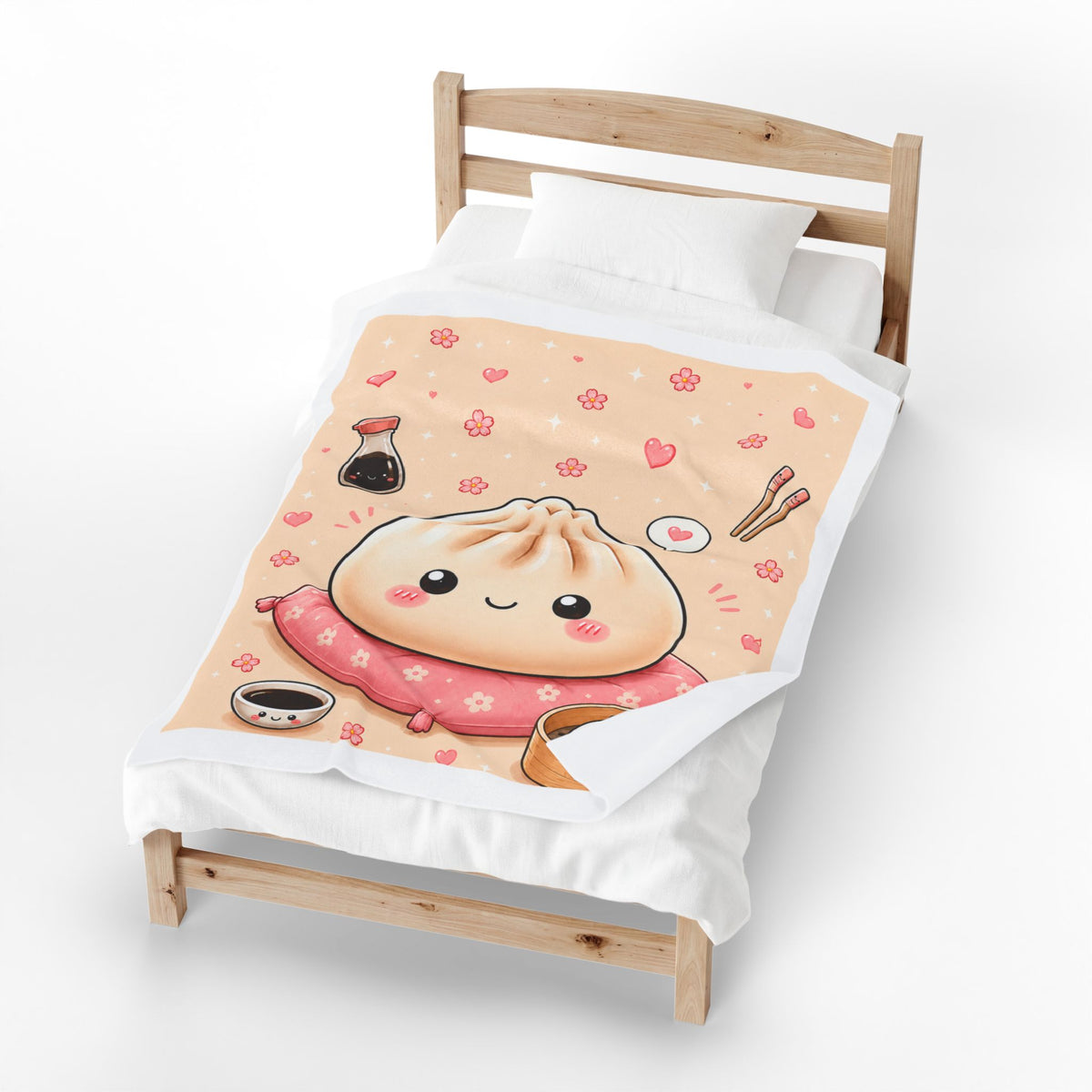 Kawaii Squishy Dumpling Velveteen Plush Blanket