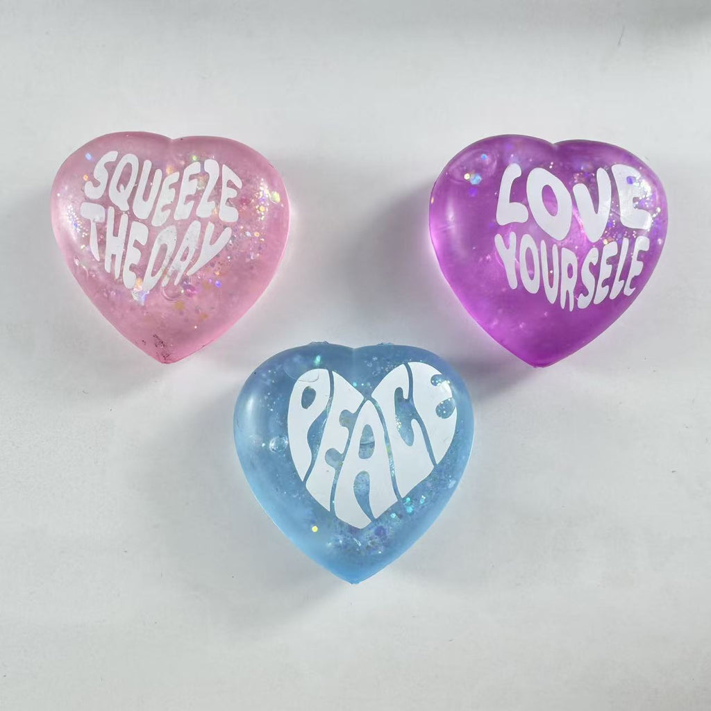 Heart Shaped Inspiration Stress Relief Squeeze Ball
