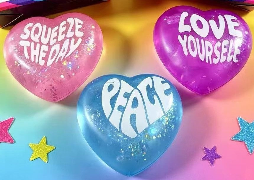 Heart Shaped Inspiration Stress Relief Squeeze Ball